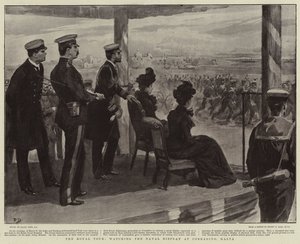 Die königliche Tour, Beobachtung der Marinevorführung in Corradino, Malta